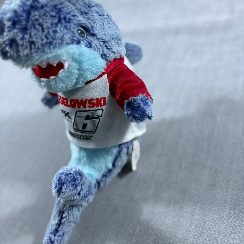 Plushology Plush Toy‎ Unisex 10in Blue Brad Keselowski NASCAR RFK Racing Shark